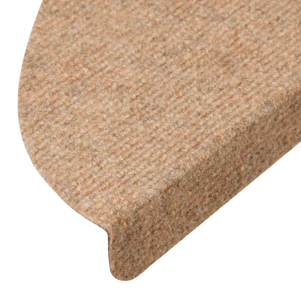 Stair Mats Self-adhesive 20 pcs Beige 56x17x3 cm