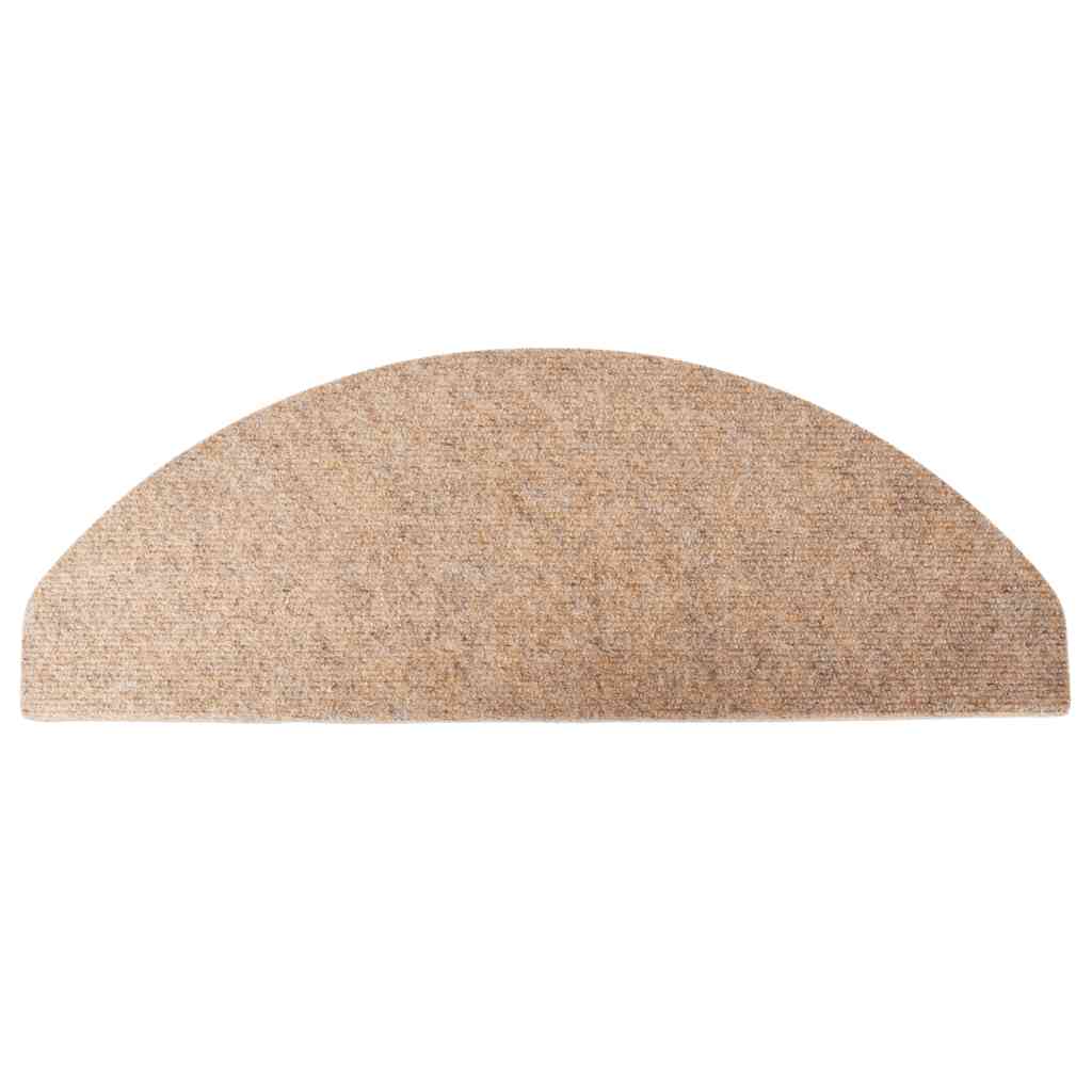 Stair Mats Self-adhesive 20 pcs Beige 65x22,5x3,5 cm
