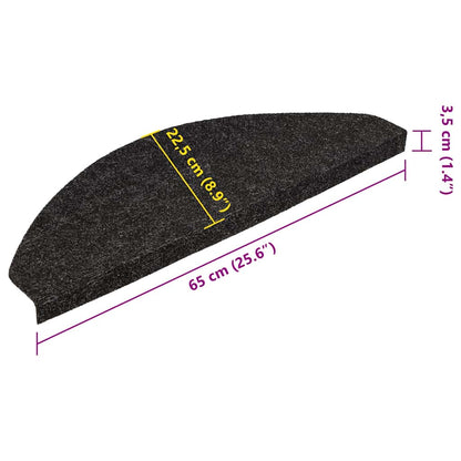 Stair Mats Self-adhesive 20 pcs Anthracite 65x22.5x3.5 cm