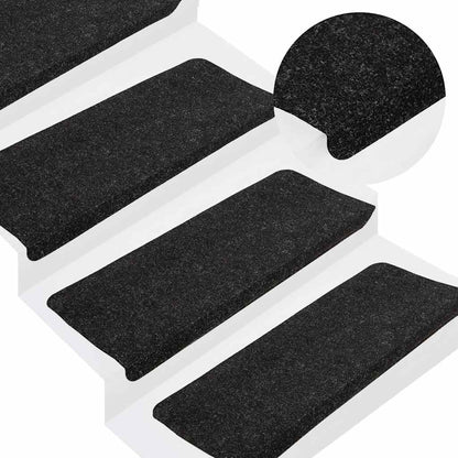 Stair Mats Self-adhesive 30 pcs Anthracite 65x24.5x3.5 cm
