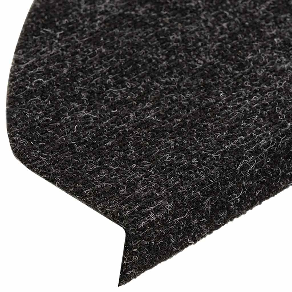 Stair Mats Self-adhesive 30 pcs Black 56x17x3 cm