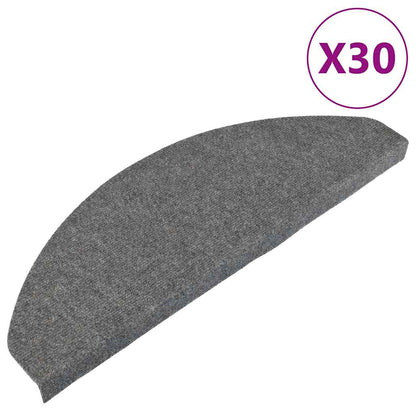Stair Mats Self-adhesive 30 pcs Grey 65x22.5x3.5 cm