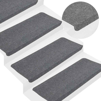 Stair Mats Self-adhesive 30 pcs Grey 65x24,5x3,5 cm