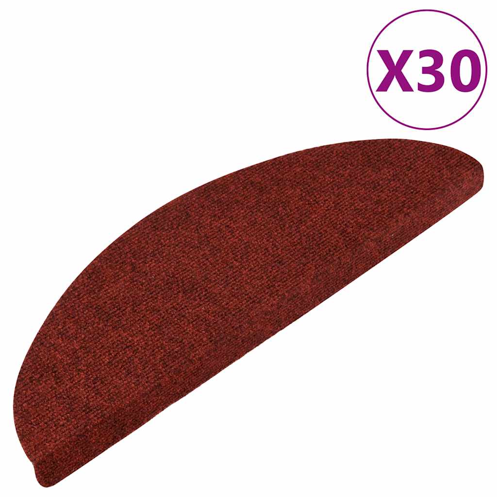 Stair Mats Self-adhesive 30 pcs Red 56x17x3 cm