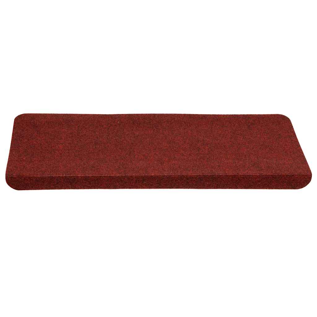 Stair Mats Self-adhesive 30 pcs Red 65x24.5x3.5 cm