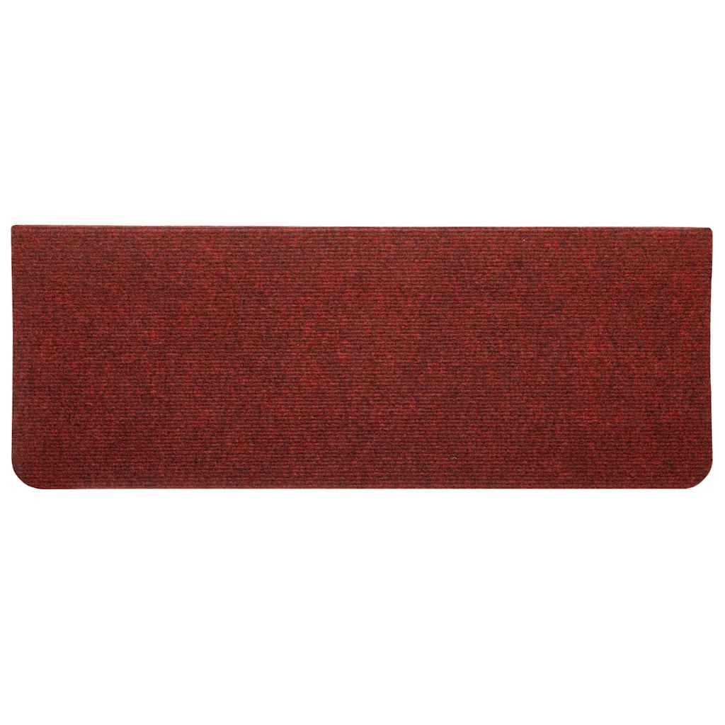 Stair Mats Self-adhesive 30 pcs Red 65x24.5x3.5 cm