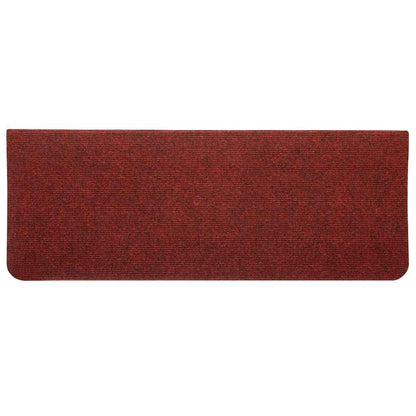 Stair Mats Self-adhesive 30 pcs Red 65x24.5x3.5 cm