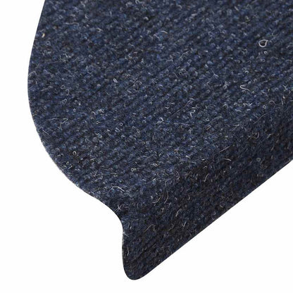 Stair Mats Self-adhesive 30 pcs Blue 56x17x3 cm
