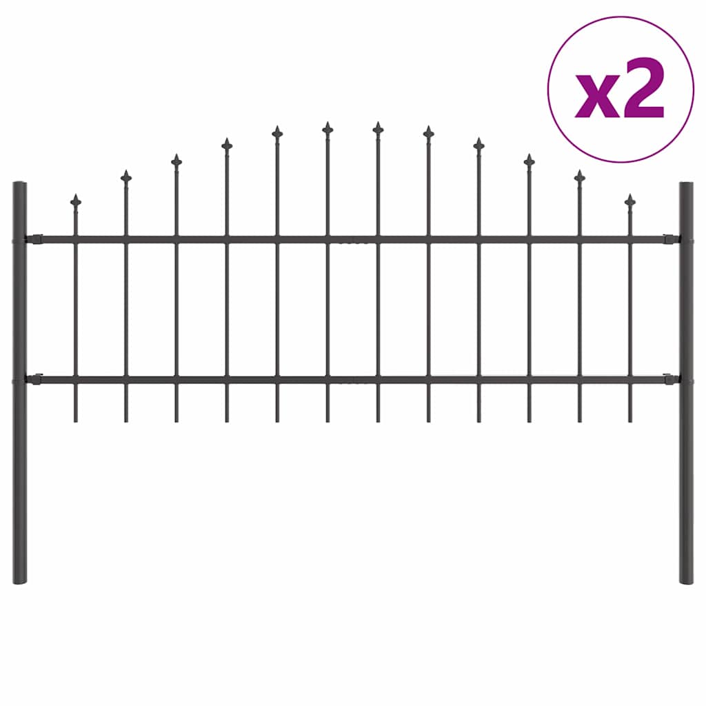 Garden Fence Woerden 2 pcs Grey