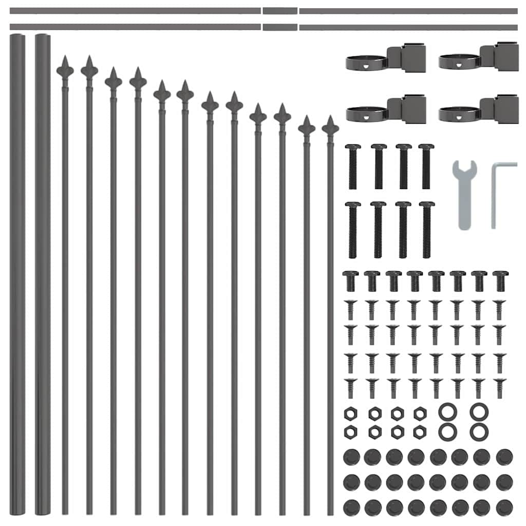 Garden Fence Woerden 2 pcs Grey