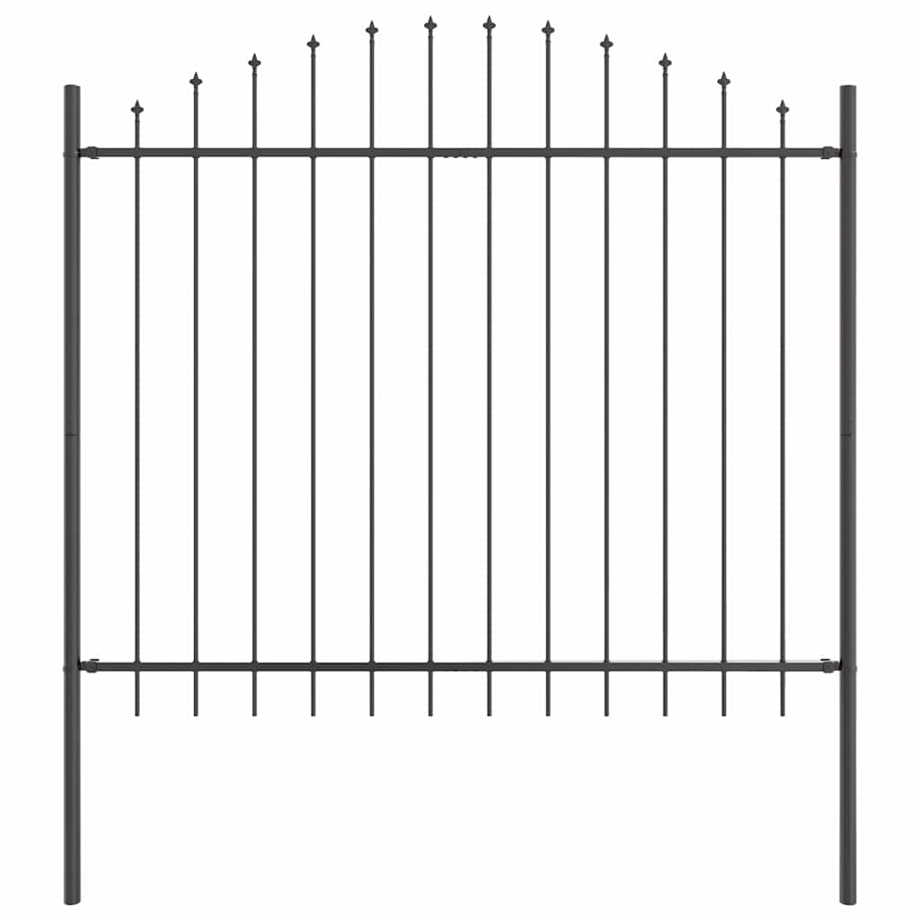 Garden Fence 3 pcs Grey 170 x 165 cm Powder-Coated Steel