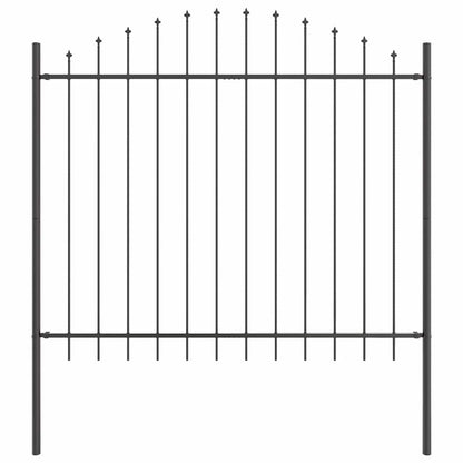 Garden Fence 3 pcs Grey 170 x 165 cm Powder-Coated Steel