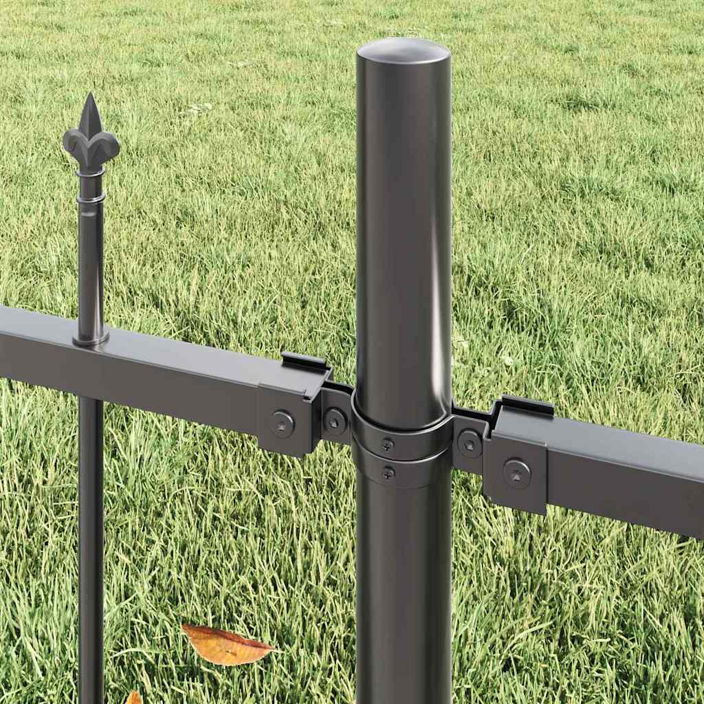 Garden Fence WOERDEN 4 pcs 170 x 140 cm Powder-Coated Steel