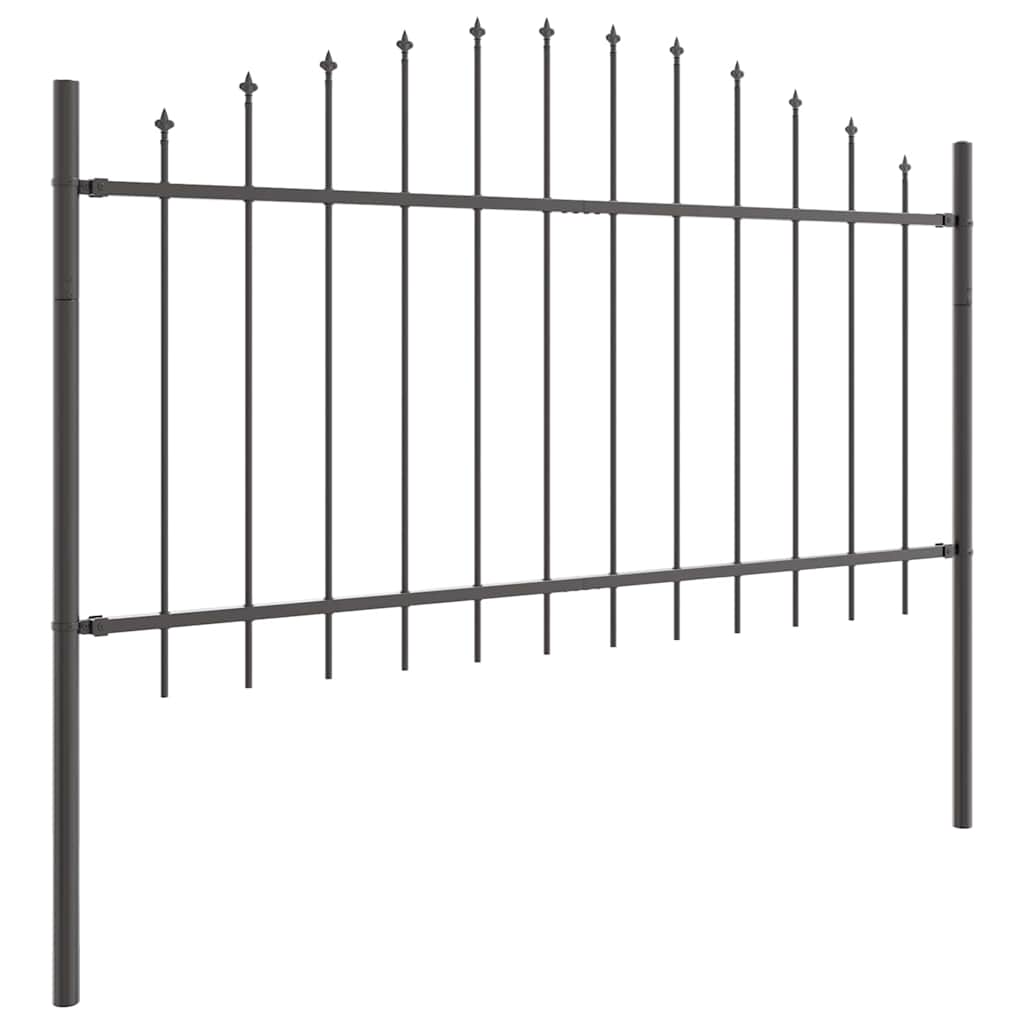 Garden Fence WOERDEN 4 pcs 170 x 140 cm Powder-Coated Steel