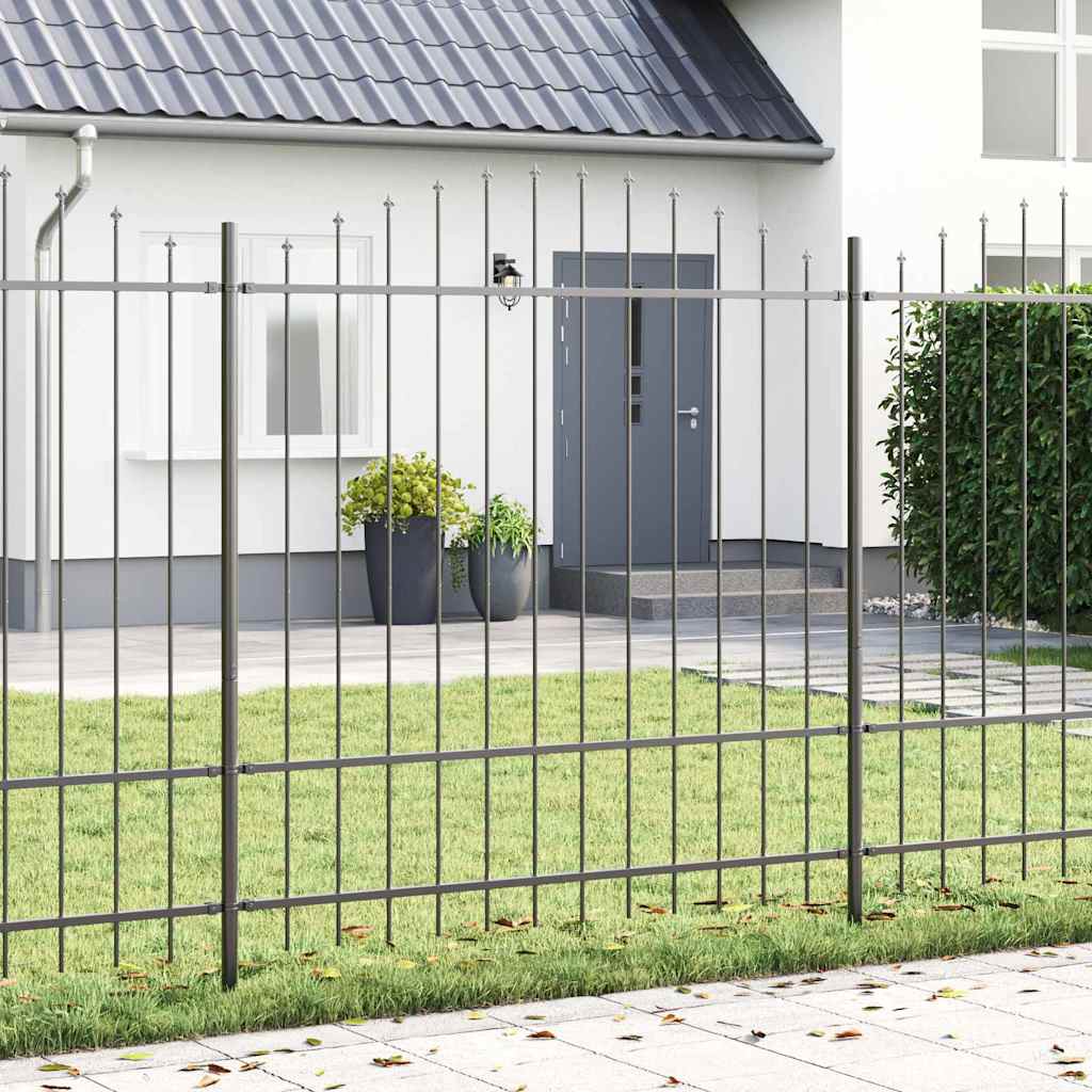Garden Fence WOERDEN 4 pcs 170 x 215 cm Powder-Coated Steel