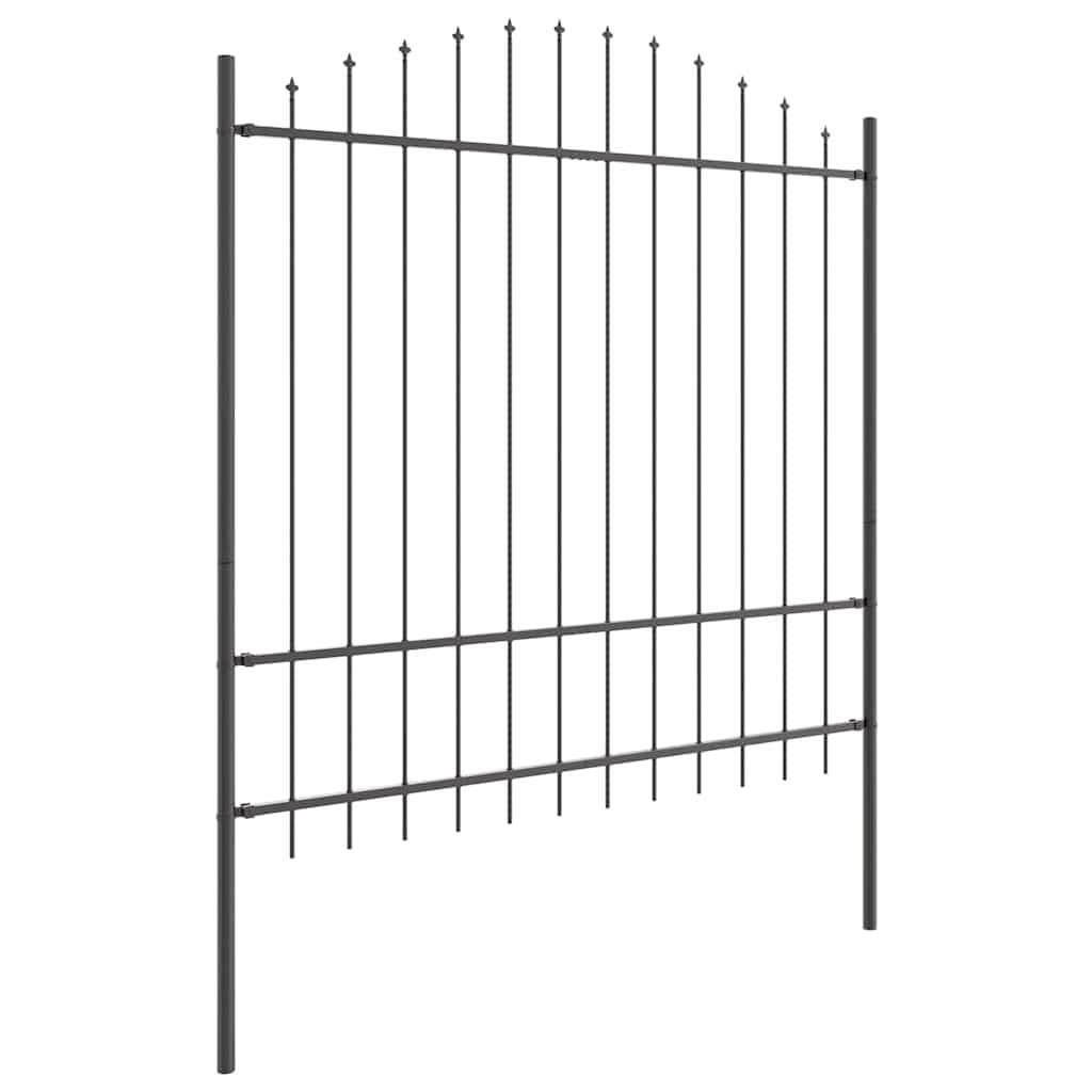 Garden Fence WOERDEN 4 pcs 170 x 215 cm Powder-Coated Steel