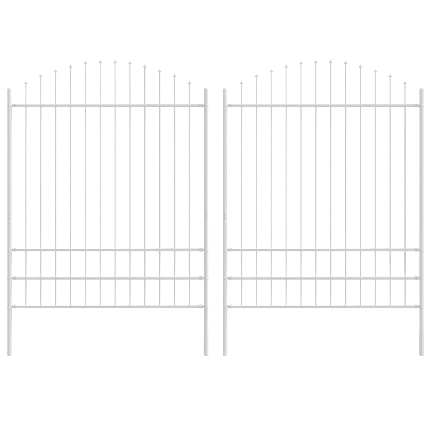 Garden Fence WOERDEN 2 pcs 170 x 225 cm Powder-Coated Steel