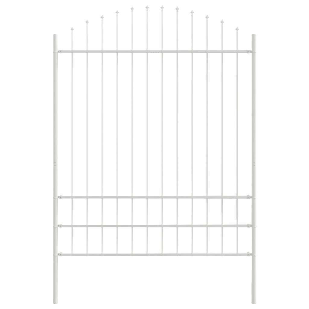 Garden Fence 2 pcs White 170 x 225 cm Powder-Coated Steel