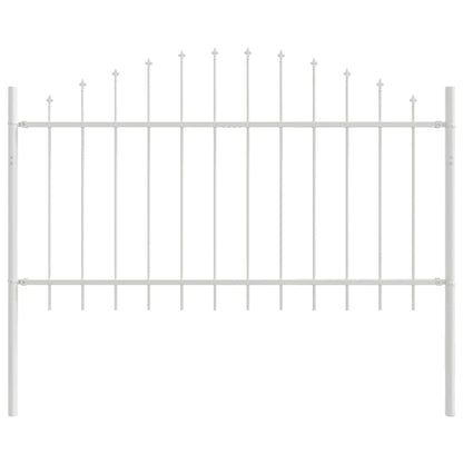 Garden Fence 4 pcs White 170 x 140 cm Powder-Coated Steel