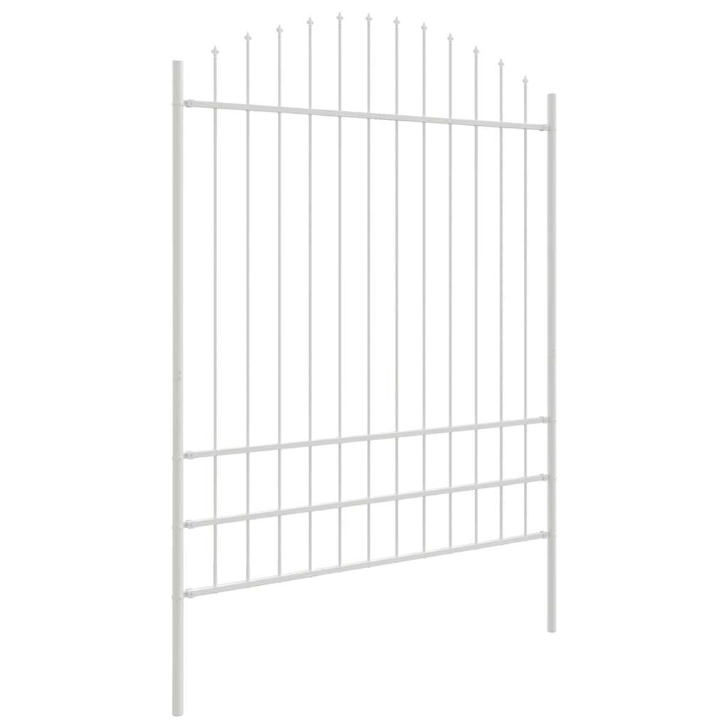 Garden Fence 5 pcs White 170 x 225 cm Powder-Coated Steel