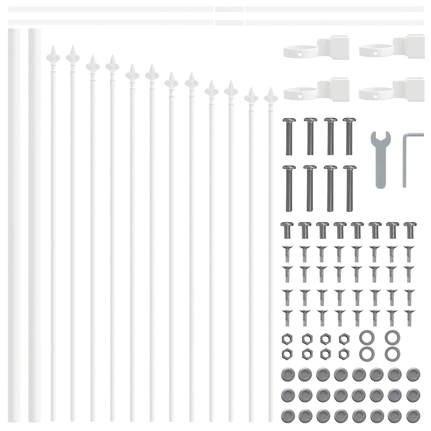 Garden Fence Woerden 6 pcs White