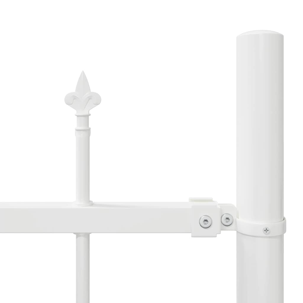 Garden Fence 7 pcs White 170 x 215 cm Powder-Coated Steel