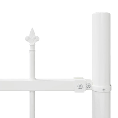 Garden Fence 7 pcs White 170 x 215 cm Powder-Coated Steel