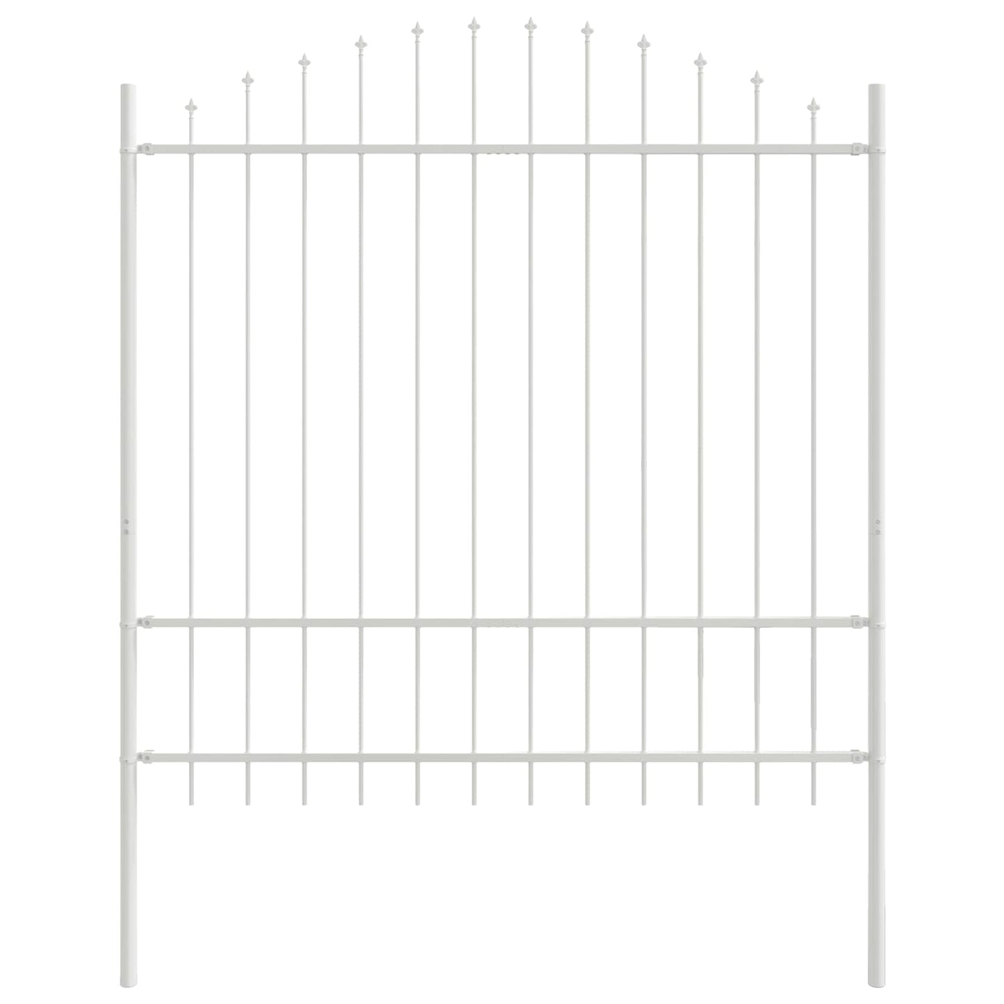 Garden Fence 7 pcs White 170 x 215 cm Powder-Coated Steel