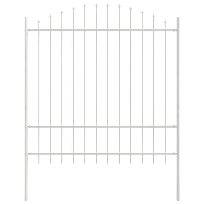 Garden Fence 7 pcs White 170 x 215 cm Powder-Coated Steel