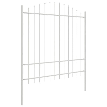 Garden Fence 7 pcs White 170 x 215 cm Powder-Coated Steel