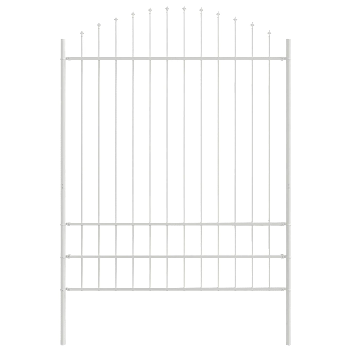 Garden Fence 7 pcs White 170 x 225 cm Powder-Coated Steel