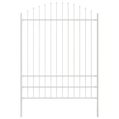 Garden Fence 7 pcs White 170 x 225 cm Powder-Coated Steel