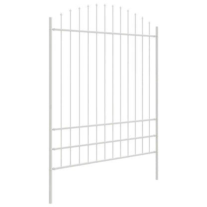 Garden Fence 8 pcs White 170 x 225 cm Powder-Coated Steel