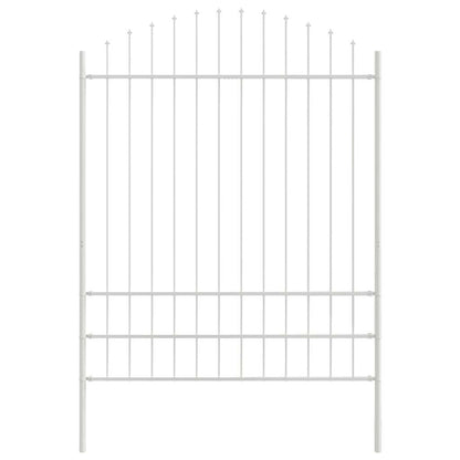 Garden Fence 8 pcs White 170 x 225 cm Powder-Coated Steel
