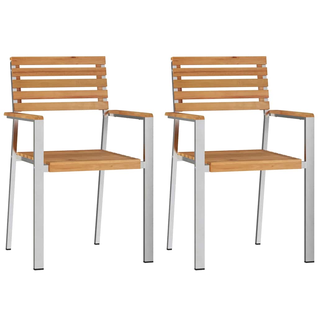 Garden Dining Set 3 pcs Brown Solid Teak Wood