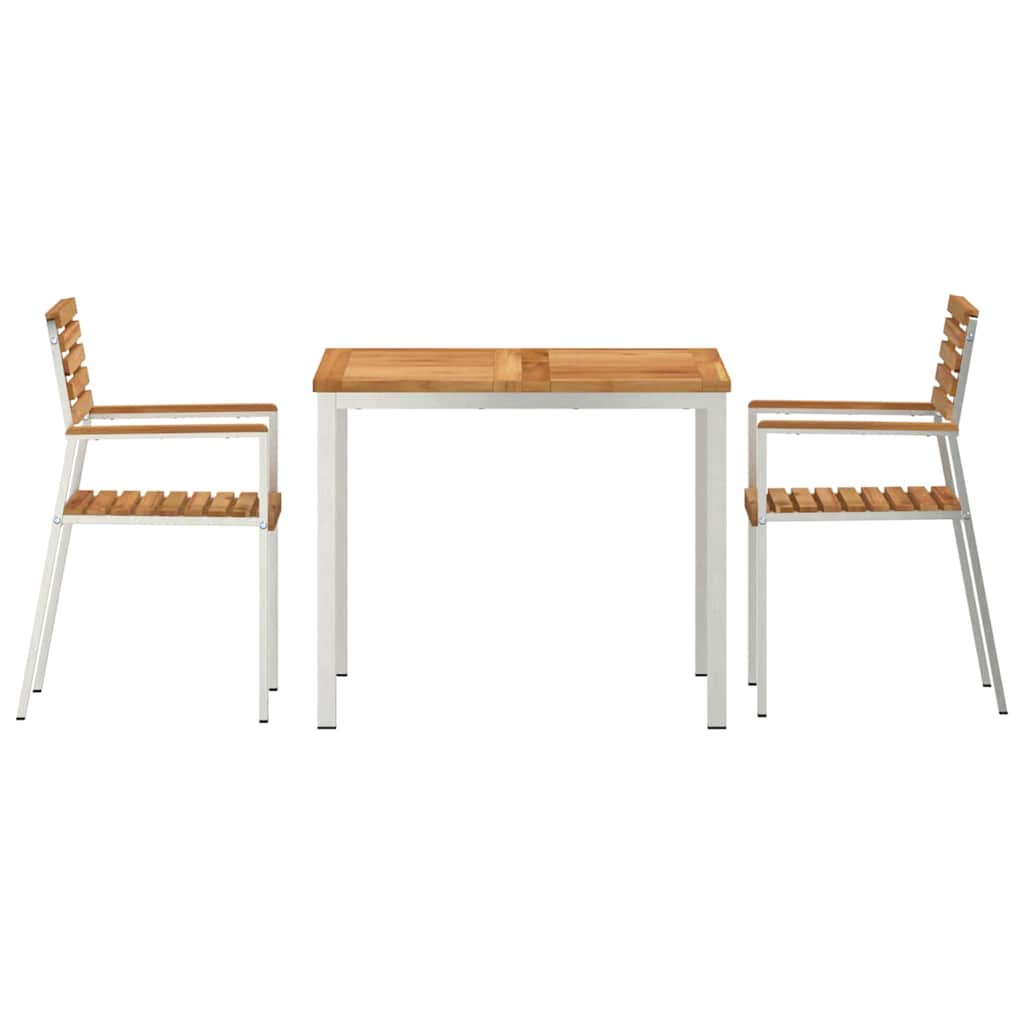 Garden Dining Set 3 pcs Brown Solid Teak Wood