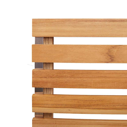 Garden Dining Set 7 pcs Solid Teak Wood and Stainless Steel