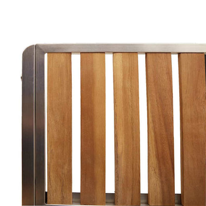 Outdoor Dining Set 7 pcs Solid Acacia Wood and Stainless Steel