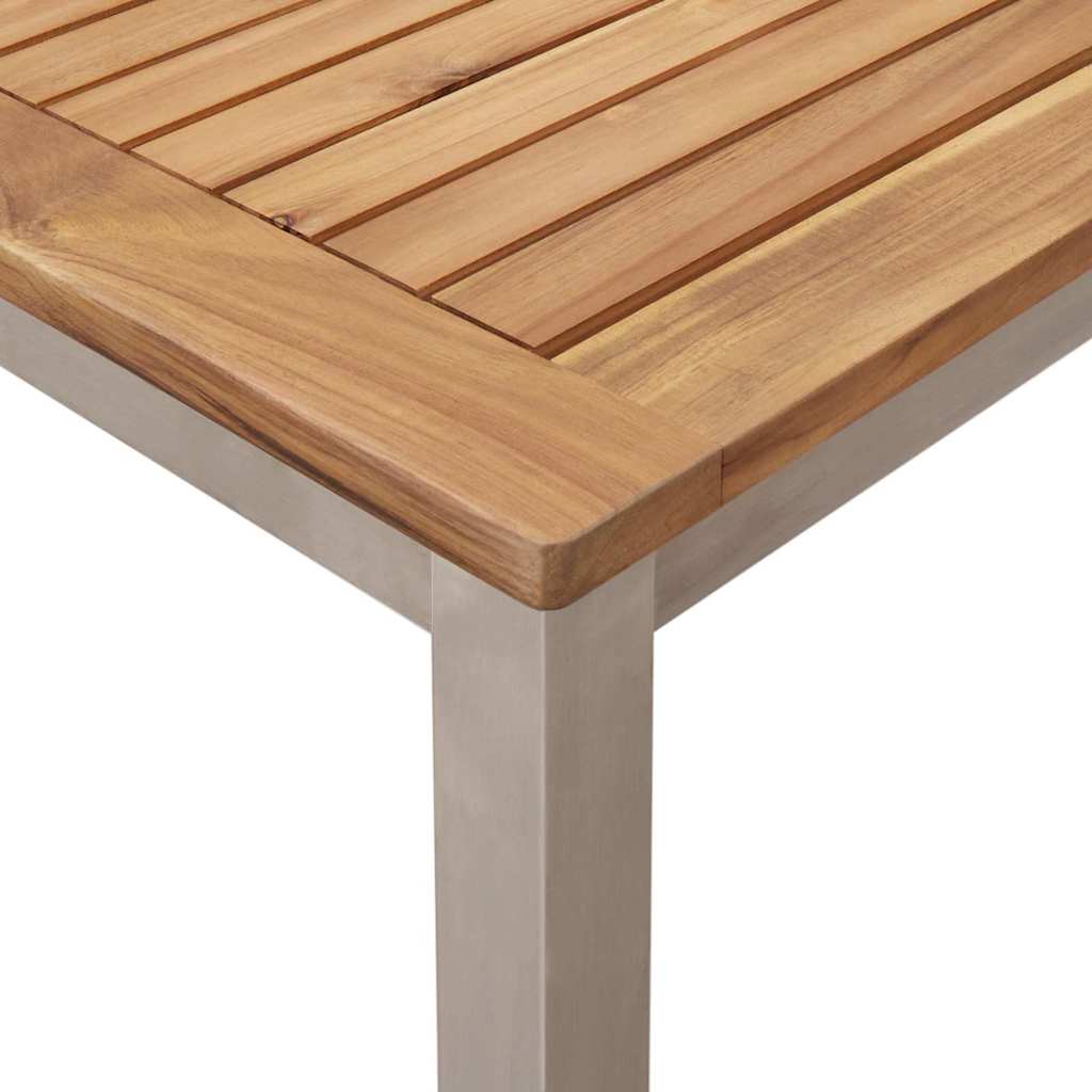 Outdoor Dining Set 3 pcs Brown Solid Teak Wood