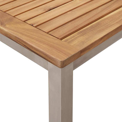 Outdoor Dining Set 3 pcs Brown Solid Teak Wood