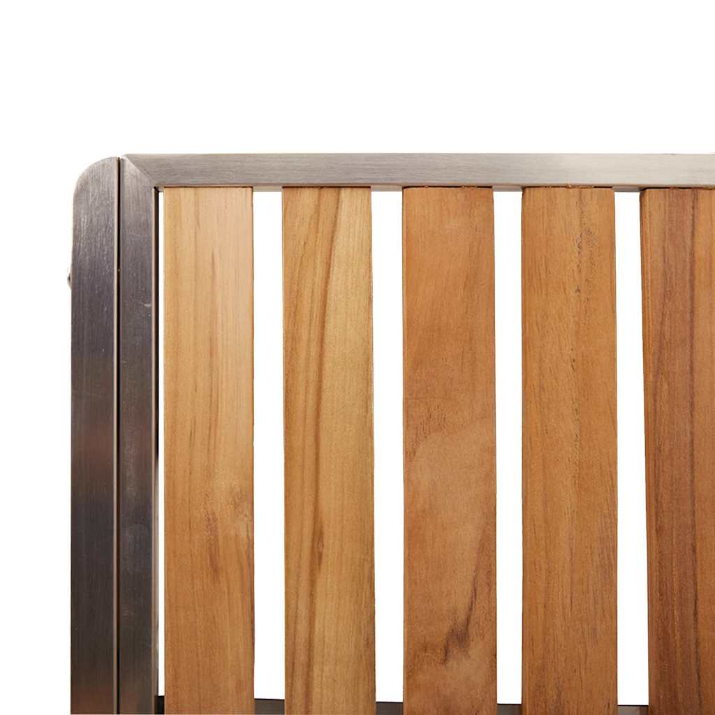 Outdoor Dining Set 3 pcs Brown Solid Teak Wood