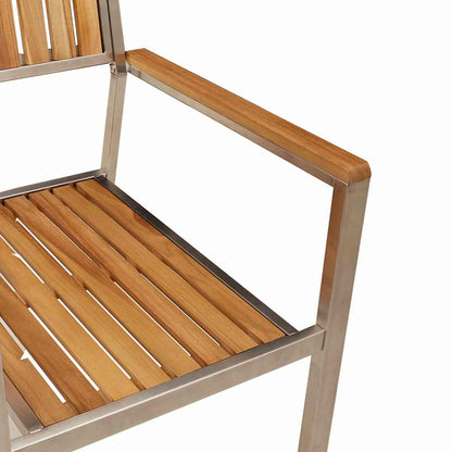 Outdoor Dining Set 3 pcs Brown Solid Teak Wood