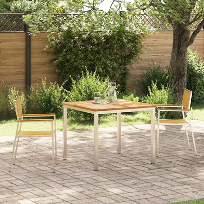 Outdoor Dining Set 3 pcs Brown Solid Teak Wood