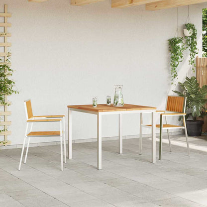 Outdoor Dining Set 3 pcs Brown Solid Teak Wood