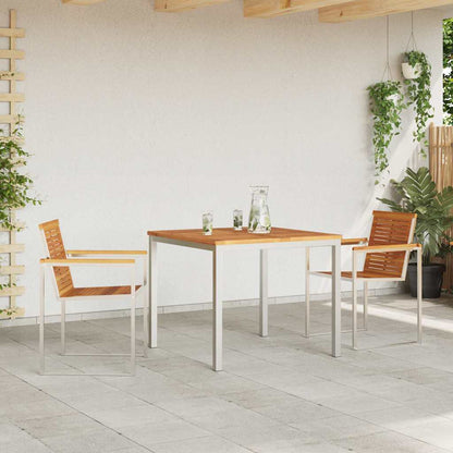 Garden Dining Set 3 pcs Brown Solid Acacia Wood