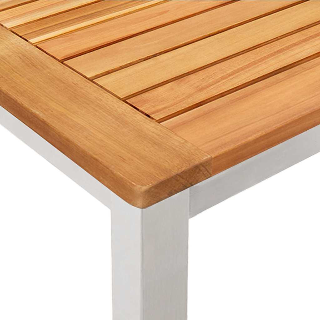 Garden Dining Set 5 pcs Brown Solid Acacia Wood