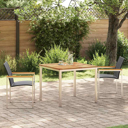 Garden Dining Set 3 pcs Brown Solid Acacia Wood
