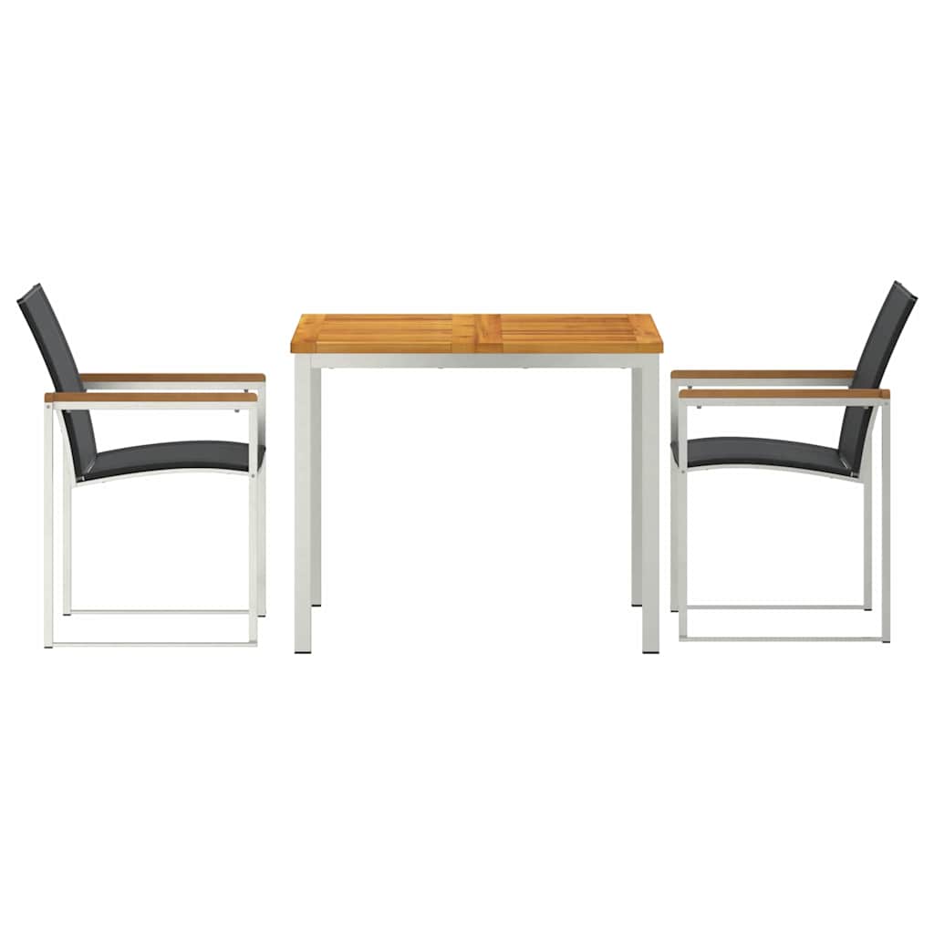 Garden Dining Set 3 pcs Brown Solid Acacia Wood