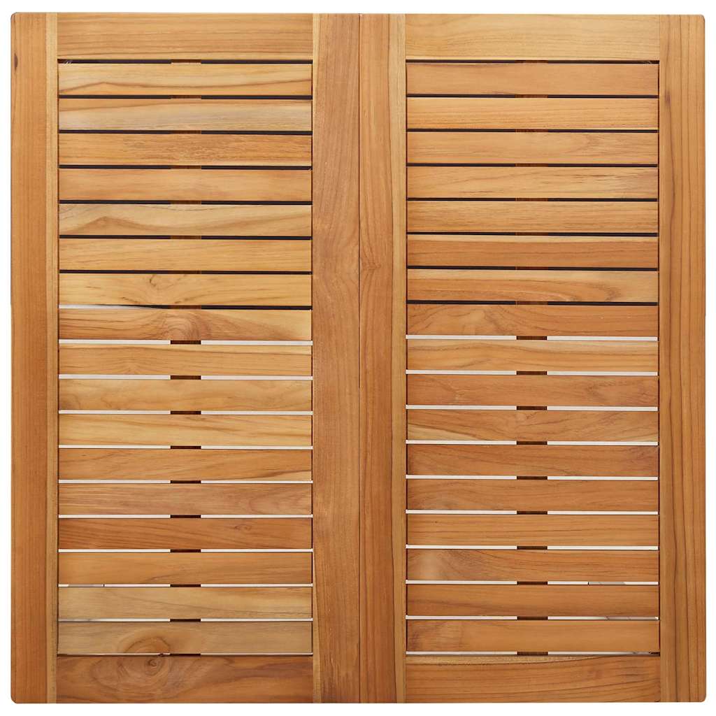 Garden Dining Set 3 pcs Solid Teak Wood and Stainless Steel