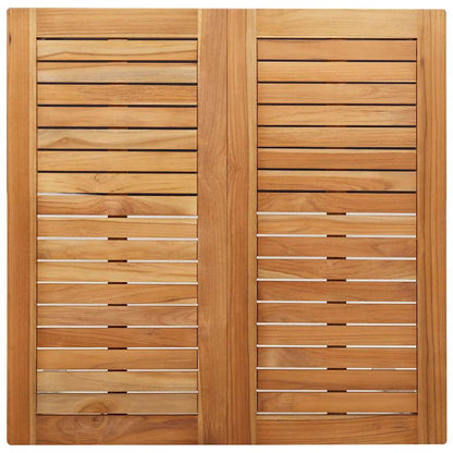 Garden Dining Set 3 pcs Solid Teak Wood and Stainless Steel